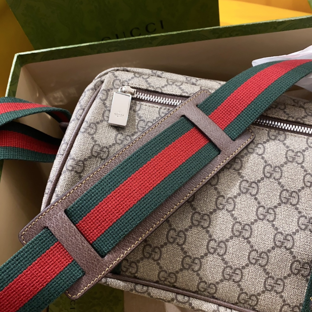 [Gucci] 구찌 GG 수프림 메신저백 베이지/에보니