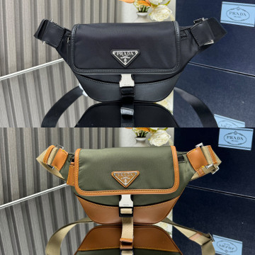 [Prada] 프라다 리나일론 앤 레더 숄더백 -2Color
