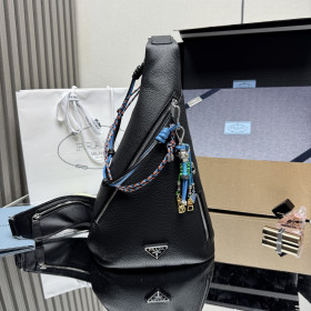 [PRADA] 프라다 소프트 Robot 리나일론 백 참 블랙