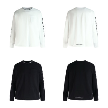 [CHROME HEARTS] 크롬하츠 넥 스크립트 로고 롱슬리브 티셔츠