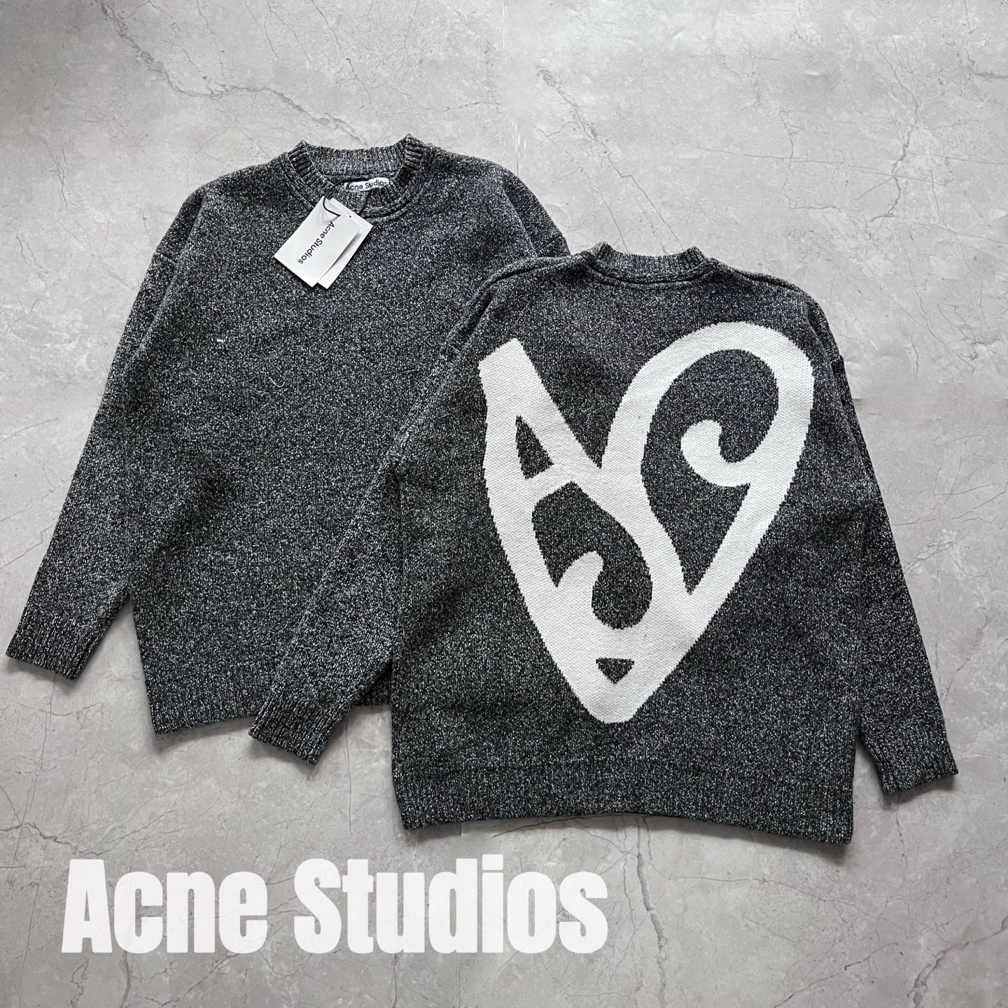 [Acne Studios] 아크네 스튜디오 백 로고 자카드 코튼 니트