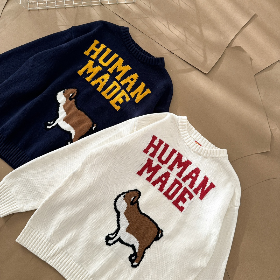 [HUMAN MADE] 휴먼 메이드 도그 래글런 니트