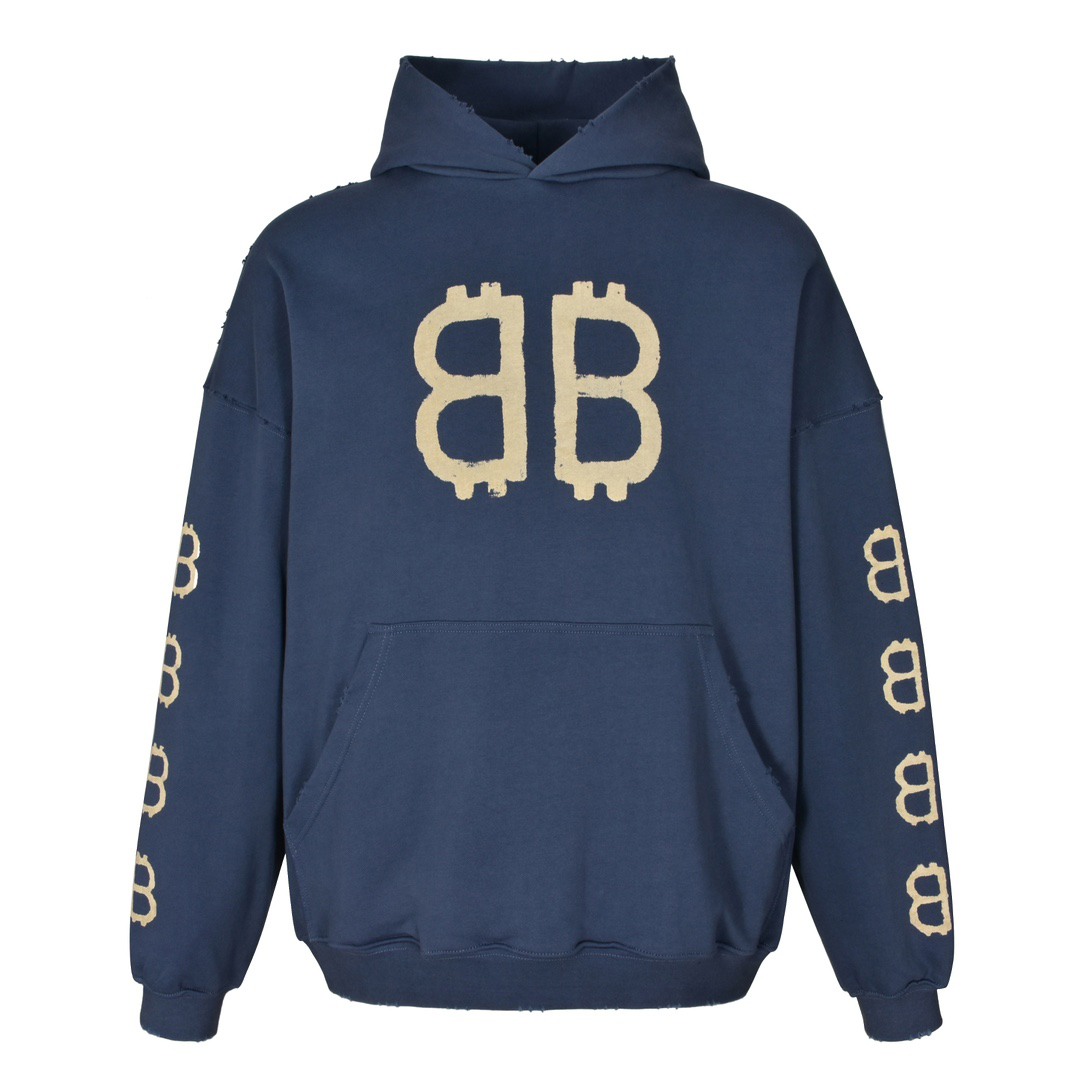 [Balenciaga] 발렌시아가 비비 크립토 로고 프린트 후드티