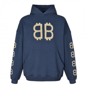 [Balenciaga] 발렌시아가 비비 크립토 로고 프린트 후드티