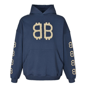 [Balenciaga] 발렌시아가 비비 크립토 로고 프린트 후드티