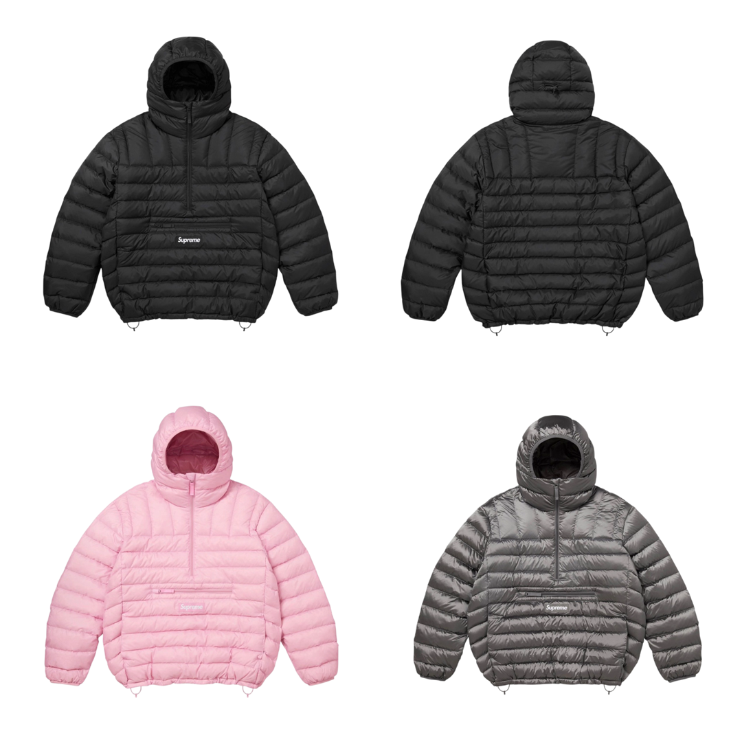 [Supreme] 슈프림 마이크로 다운 하프 집 후드 풀오버