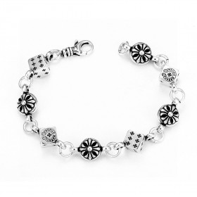 [Chrome Hearts] 크롬하츠 볼 크로스 다이스 팔찌