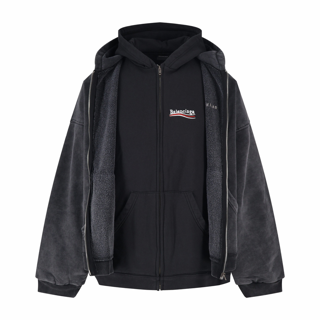 [Balenciaga] 발렌시아가 레이어드 후디 집업
