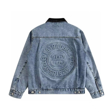 [Stussy x Levis] 스투시 x 리바이스 엠보스드 트러커 자켓