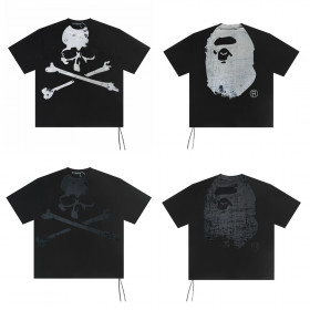 [BAPE x Mastermind] 베이프 x 마스터마인드 스컬 오버 프린트 릴렉스드 핏 티셔츠