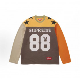 [SUPREME] 슈프림 x 플레이보이 롱슬리브 풋볼 탑 멀티컬러