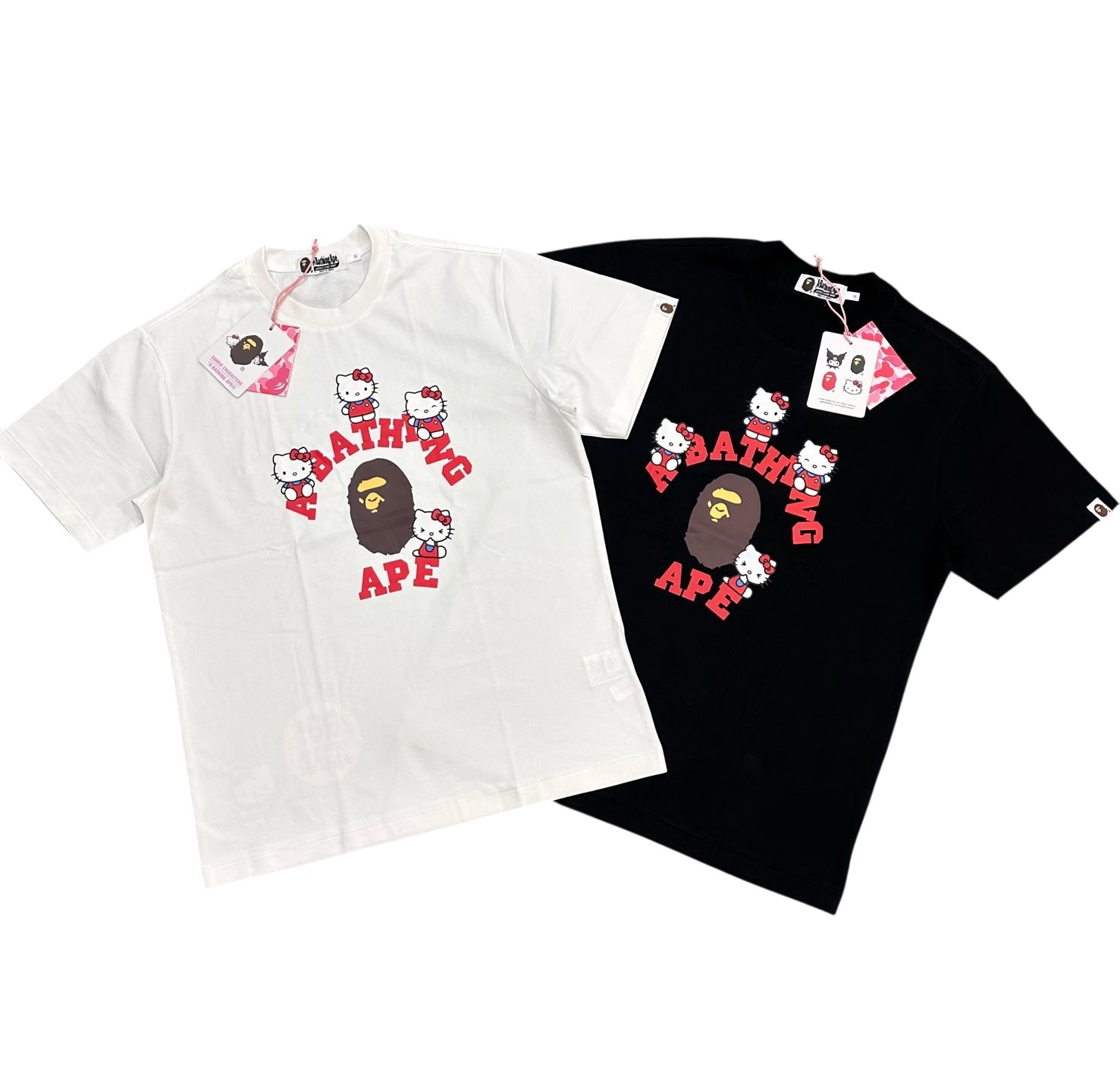[BAPE] 베이프 x 헬로키티 컬리지 미니 티셔츠