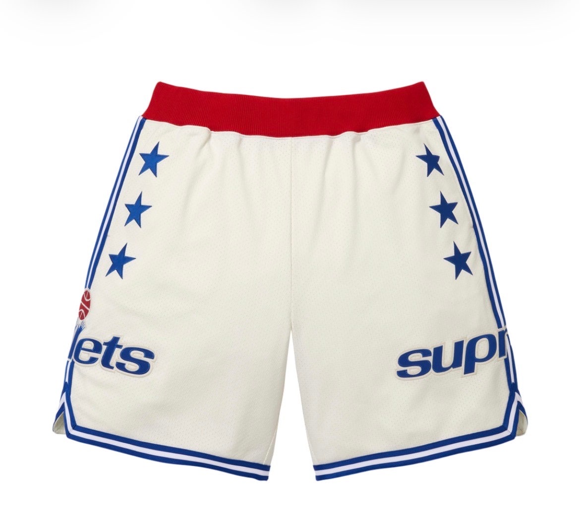 [Supreme] 슈프림 미첼 & 네스 팀 베스킷볼 쇼츠 화이트