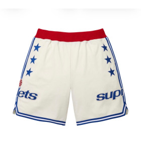[Supreme] 슈프림 미첼 & 네스 팀 베스킷볼 쇼츠 화이트