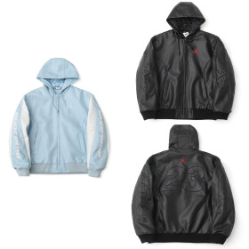 [Supreme] 슈프림 x 조던 후드 레더 자켓