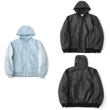 [Supreme] 슈프림 x 조던 후드 레더 자켓