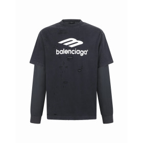 [BALENCIAGA] 발렌시아가 디스트로이드 레이어드 롱슬리브 티셔츠