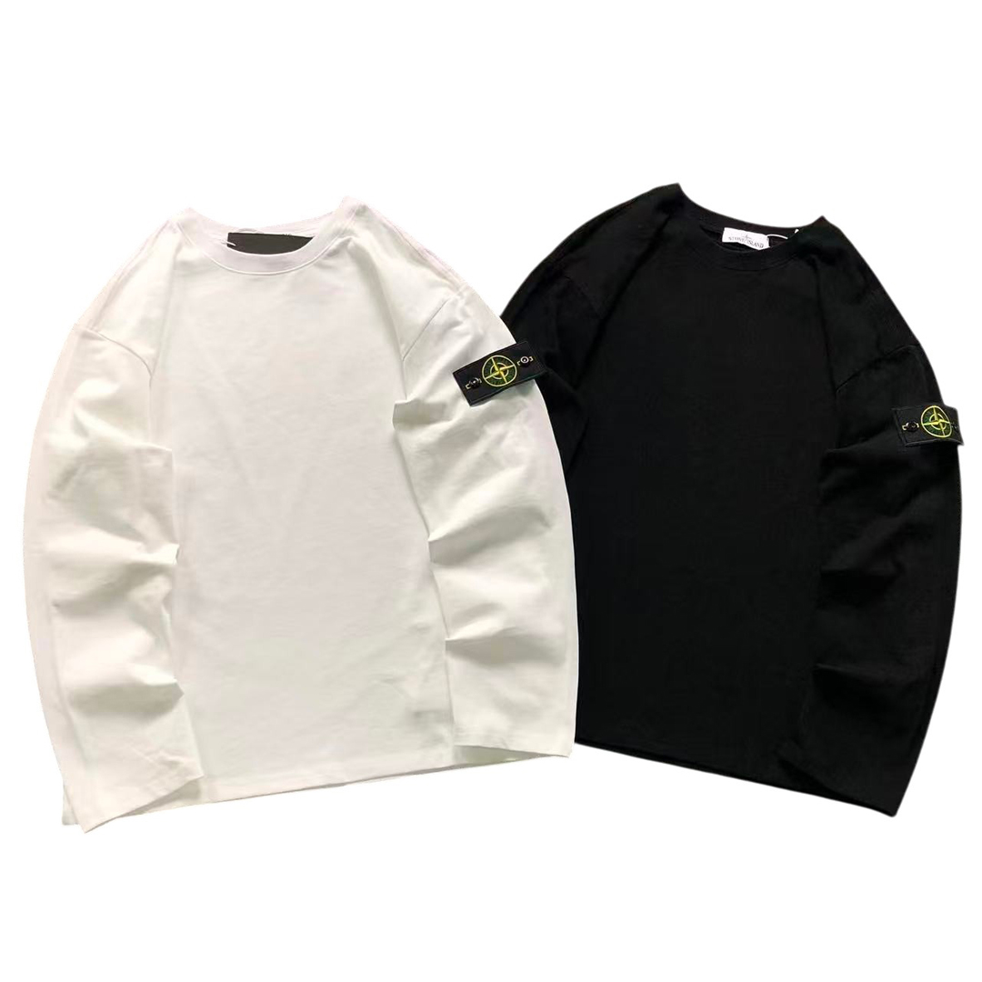 [Stone Island] 스톤아일랜드 와펜 크루넥 긴팔 티셔츠