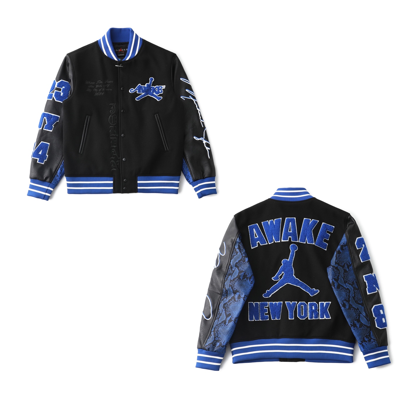 [Nike Jordan x Awake] 조던 x 어웨이크 NY 바시티 자켓 블랙