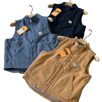 [Carhartt] 칼하트 워시드 덕 셰르파 라인 모크넥 베스트