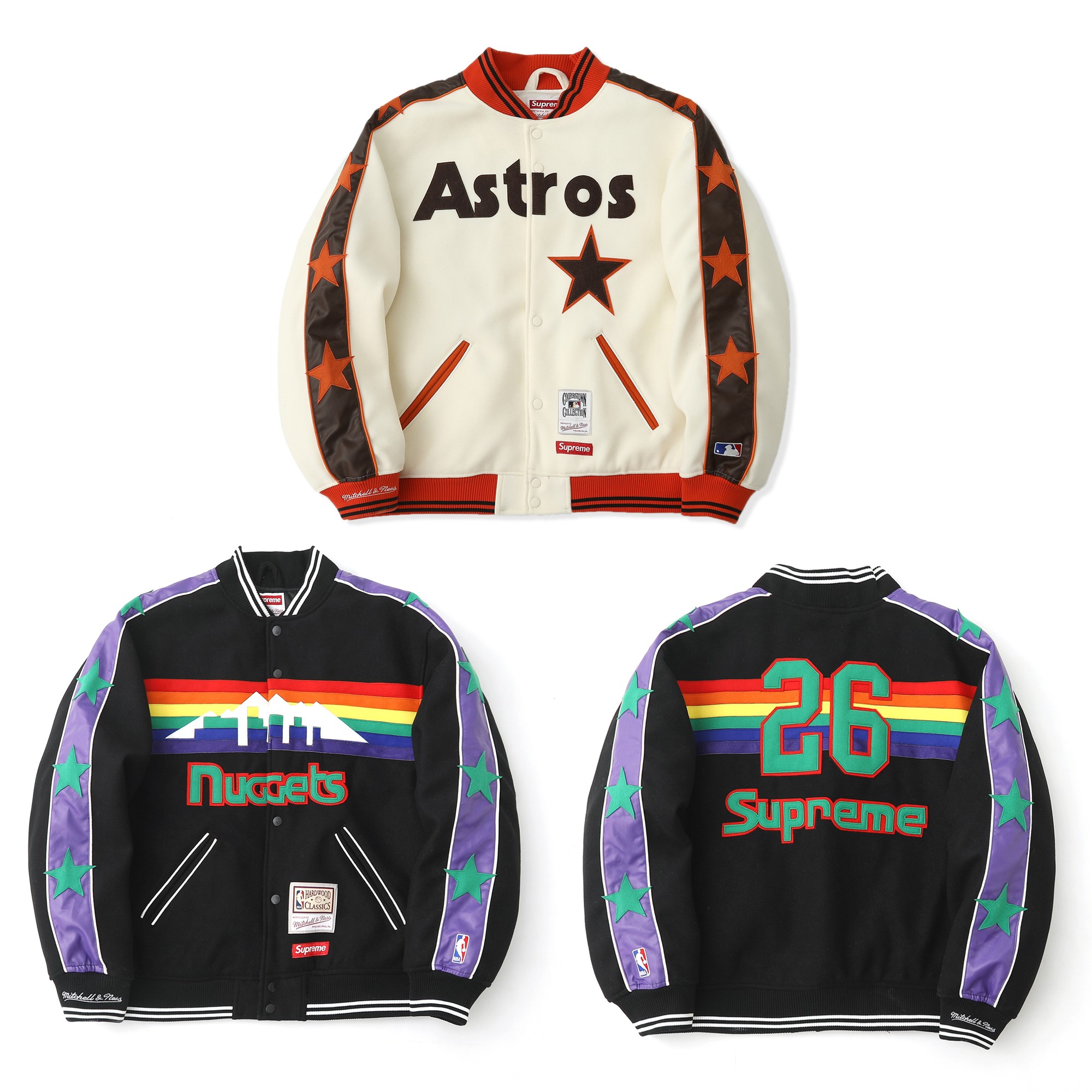 [Supreme] 슈프림 미첼 & 네스 팀 바시티 자켓