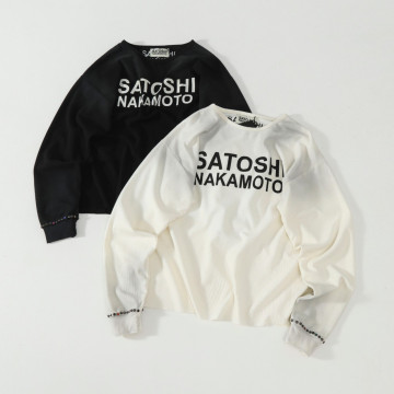 [Satoshi Nakamoto] 사토시 나카모토 로고 써멀 롱 슬리브 티셔츠