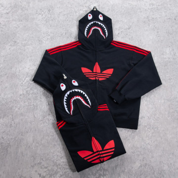 [Adidas x BAPE] 아디다스 x 베이프 얼티밋 샤크 후드 블랙