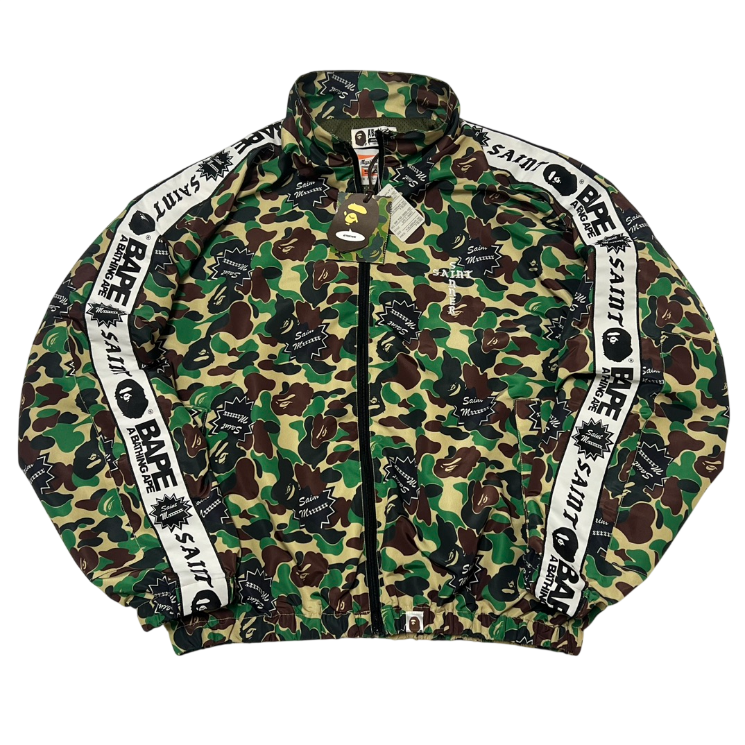 [Saint Mxxxxxx x BAPE] 세인트 마이클 x 베이프 스테이프 트랙 자켓 카모