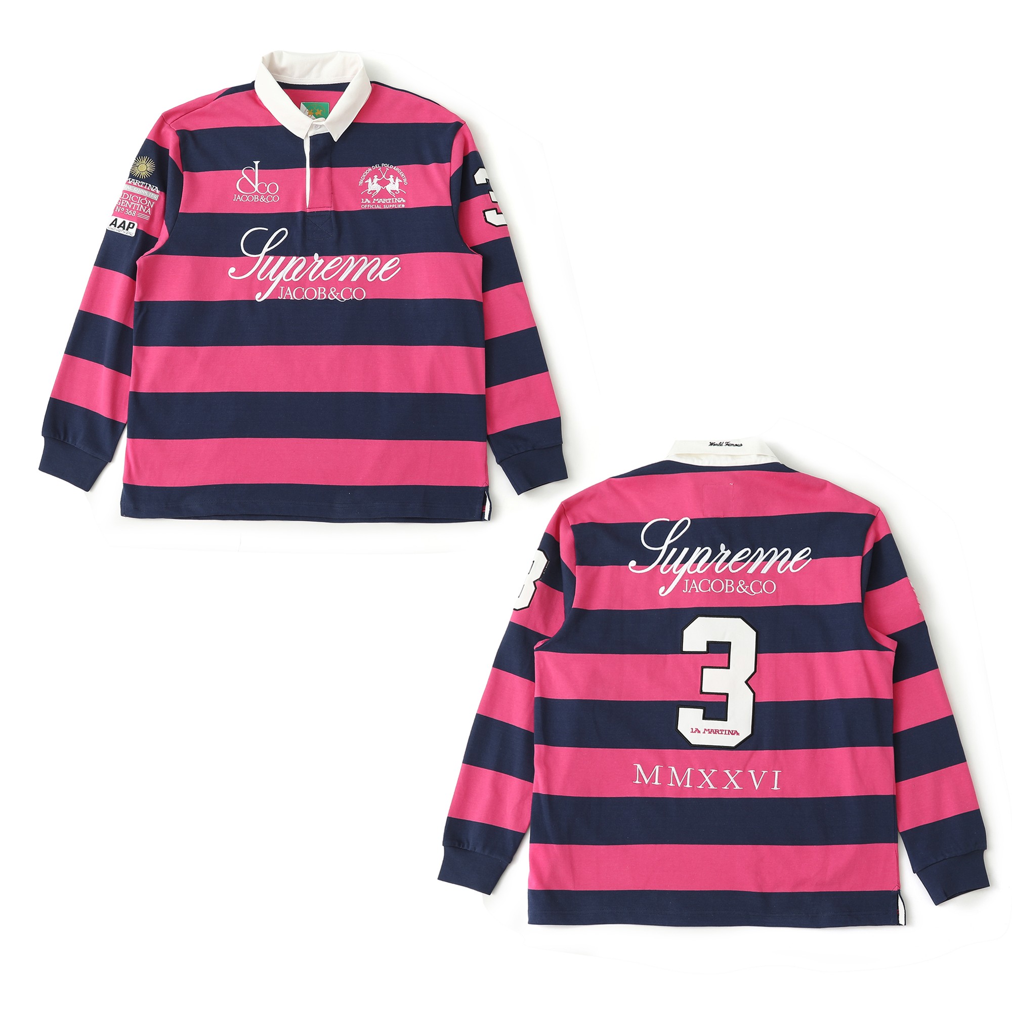 [Supreme x La Martina] 슈프림 x 라 마르티나 x 제이콥 앤 코 럭비 스트라이프 - 26SS