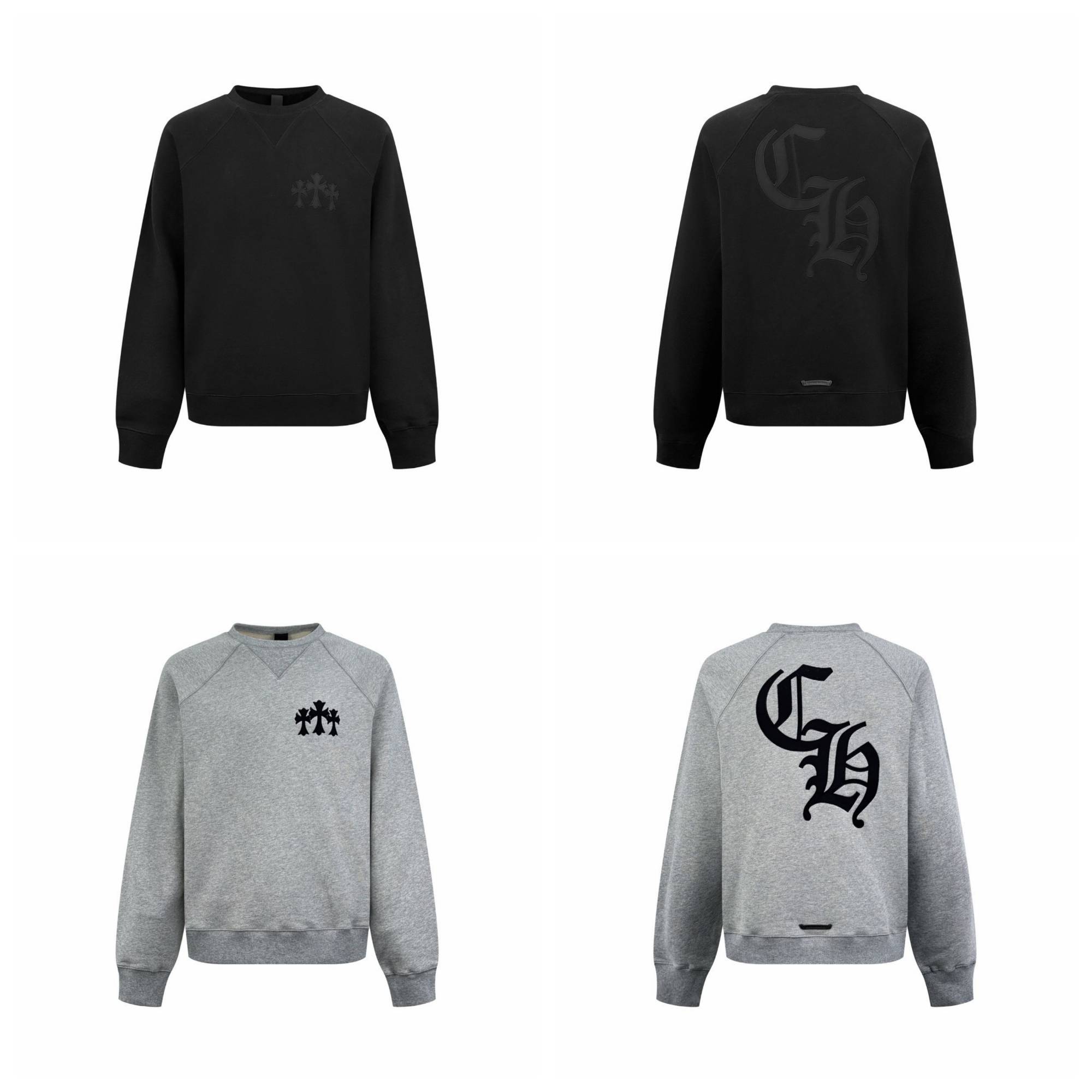 [Chrome Hearts] 크롬하츠 나일론 세메터리 크로스 패치 CH 백 로고 스웨트셔츠