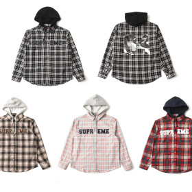 [Supreme] 슈프림 아플리케 후드 플란넬 셔츠
