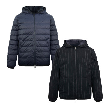 [MONCLER] 몽클레르 세즈 리버시블 네이비 스트라이프 다운 자켓