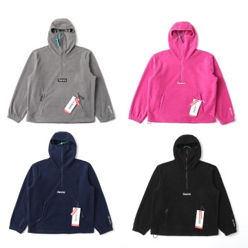 [Supreme] 슈프림 폴라텍 페이스 마스크 하프 집 후드 스웨트셔츠