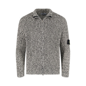 [STONE ISLAND] 스톤아일랜드 더블 지퍼 멜란지 니트 스웨터