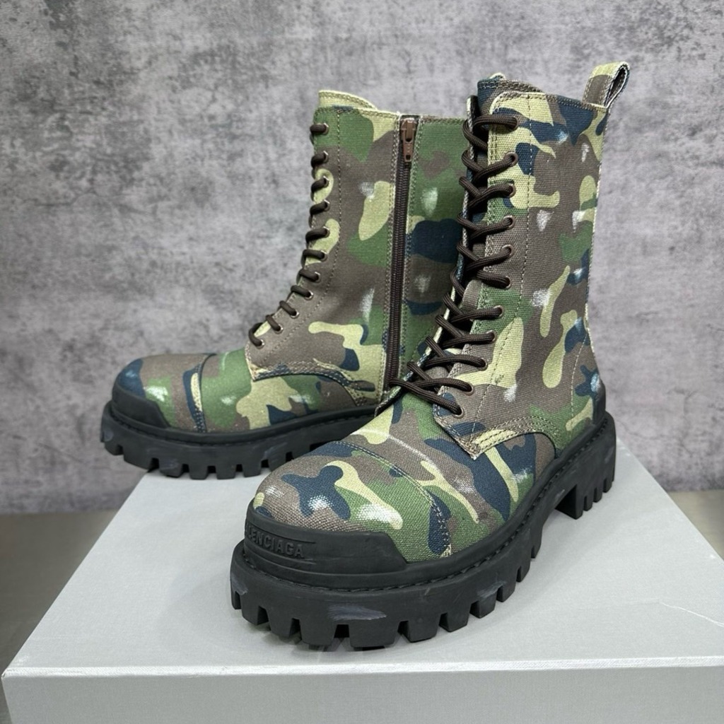 [Balenciaga] 발렌시아가 컴뱃 스트라이크 20mm 부츠 -카모